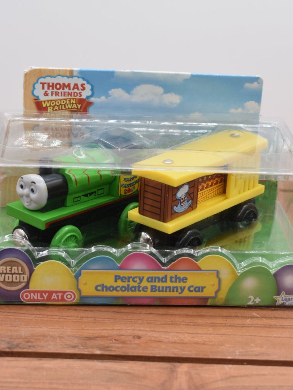 Percy and Chocolate Bunny Car Thomas and Friends Wooden Railway Trains Engines